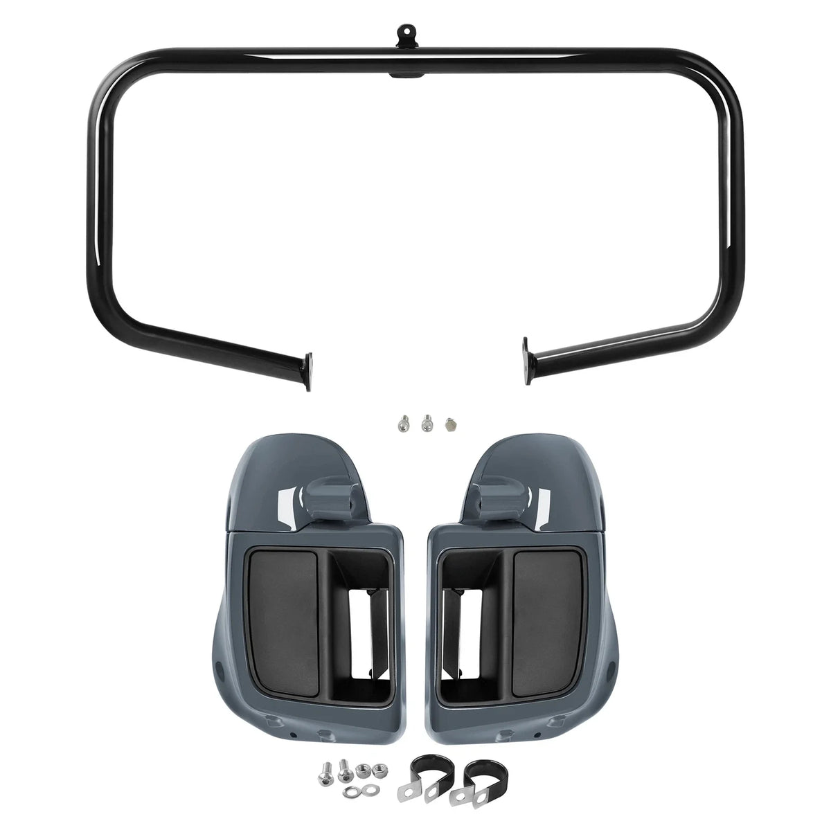 Lower Vented Fairings Engine Guard Bar for Harley Touring (2014–2023) Gunship Gray