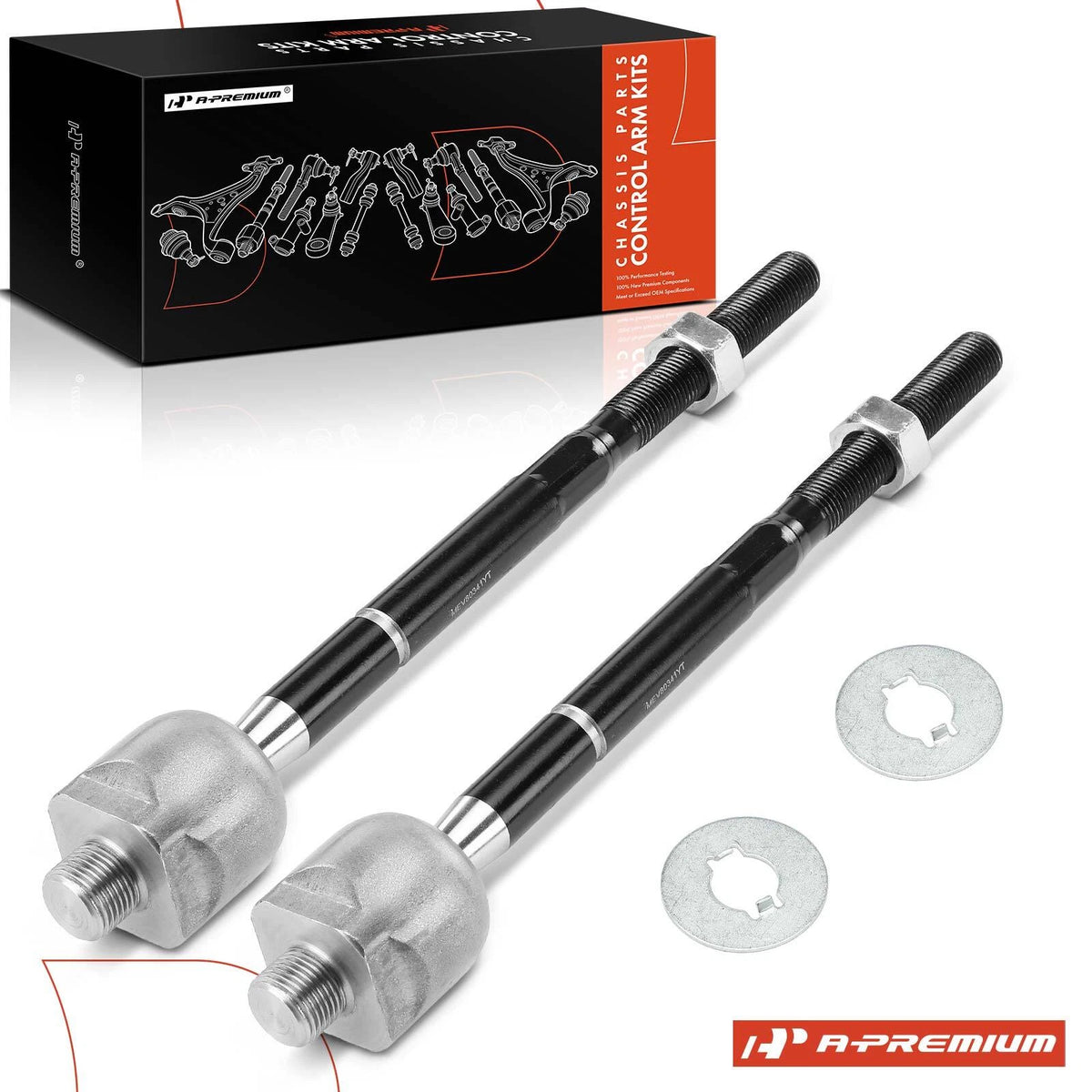 2X Front Inner Tie Rod for Chevy Colorado GMC Canyon (2004–2006) MEV80341, 26095456, EV80341