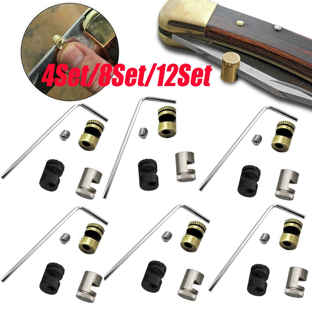 Set of 4 Brass Thumb Studs for Buck 110 Folding Knife