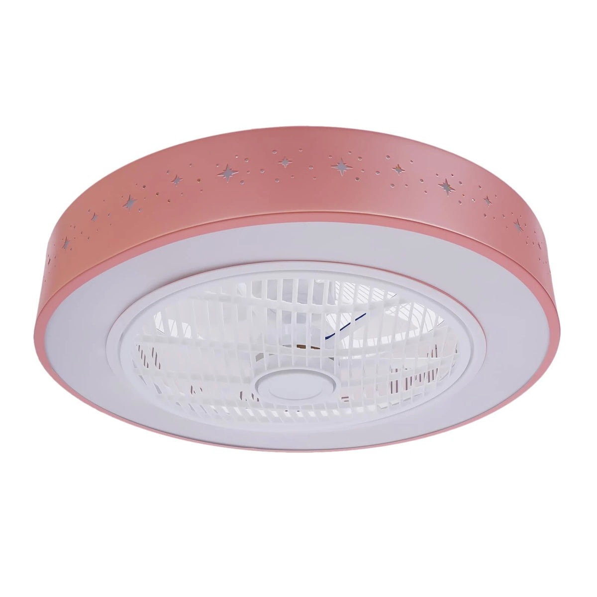 Pink LED Ceiling Fan for Kids Room Lamp with Remote