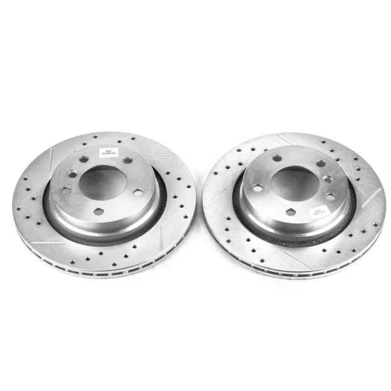 Pair of Drilled & Slotted Rotors for BMW 323i (EBR631XPR)