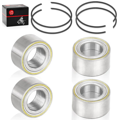 4pc Front Rear Wheel Bearing & Circlip Kit for Can-Am Maverick X3 MAX Turbo R RR 2017-2023 293350109 293350129 293350151 293370102