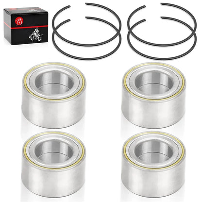 4pc Front Rear Wheel Bearing & Circlip Kit for Can-Am Maverick X3 MAX Turbo R RR 2017-2023 293350109 293350129 293350151 293370102