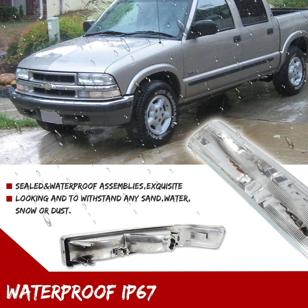 Clear Front Bumper Parking Signal Lights for Chevy S10 Blazer GMC Sonoma (1998–2004)