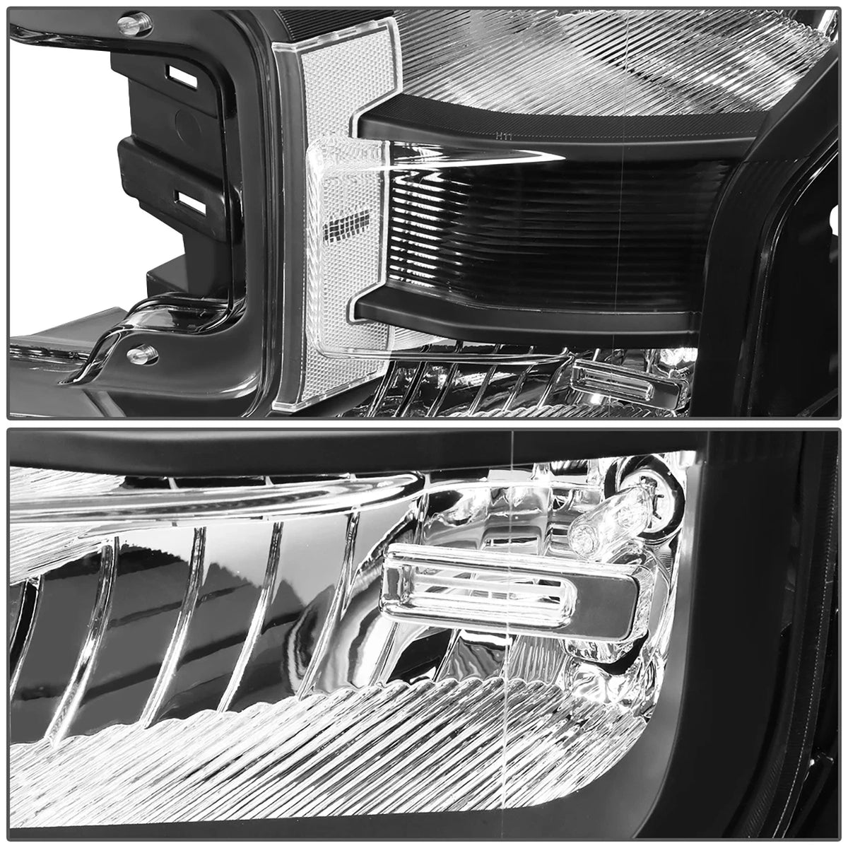 Headlight Lamps for Ford F150 (2018–2020) Black Housing Clear Corner