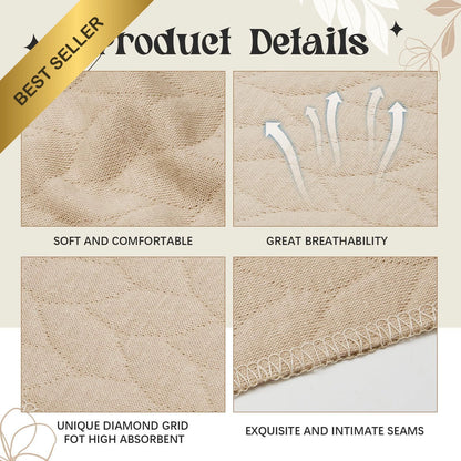 10PCS Cotton Bra Liners Sweat Pads 3-Layer Inserts for Women