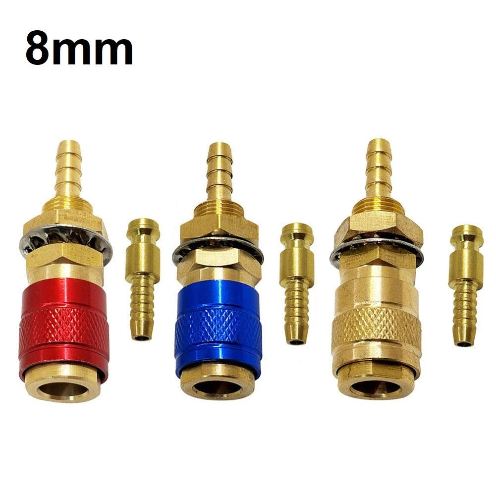 8mm Brass Hose Connector for Gas and Water Applications