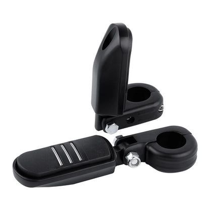1-1/4" Matte Black Engine Guard Foot Pegs for Harley Touring Sportster