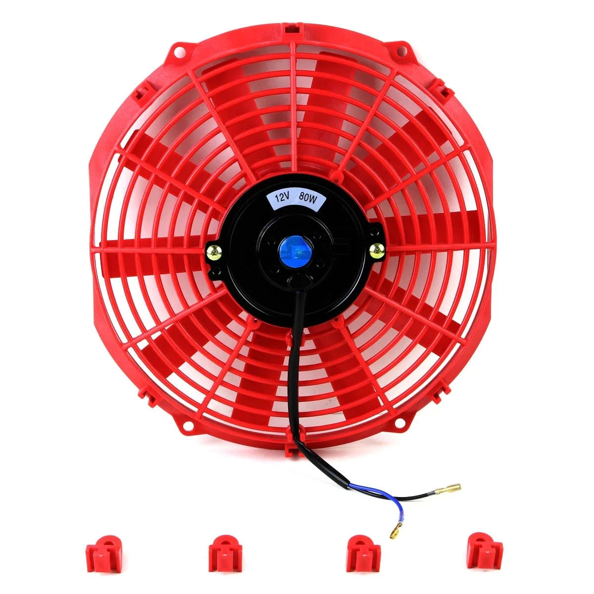 3 Row Full Aluminum Radiator + Red Slim Fan for Honda Civic/CRX/Integra (–)