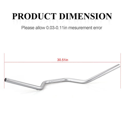 Handlebar Silver Bars for Yamaha Banshee 350, Blaster 200, Warrior 350, Raptor 660 (1997–2006) - 5LP-26111-20-00
