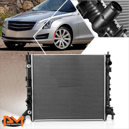 Aluminum 2-Row Radiator DPI-13598 for Chevy Camaro/Cadillac ATS (2016–2021)