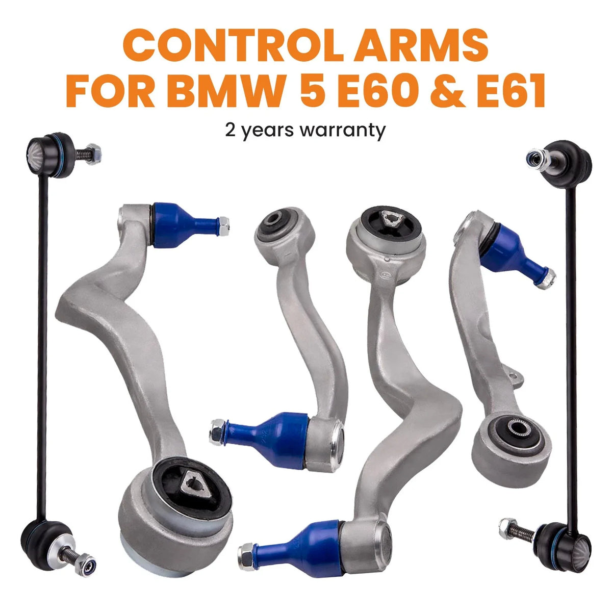 Front Lower Rearward Control Arms for BMW 530i 535i 545i 550i M5 (2004–2010)