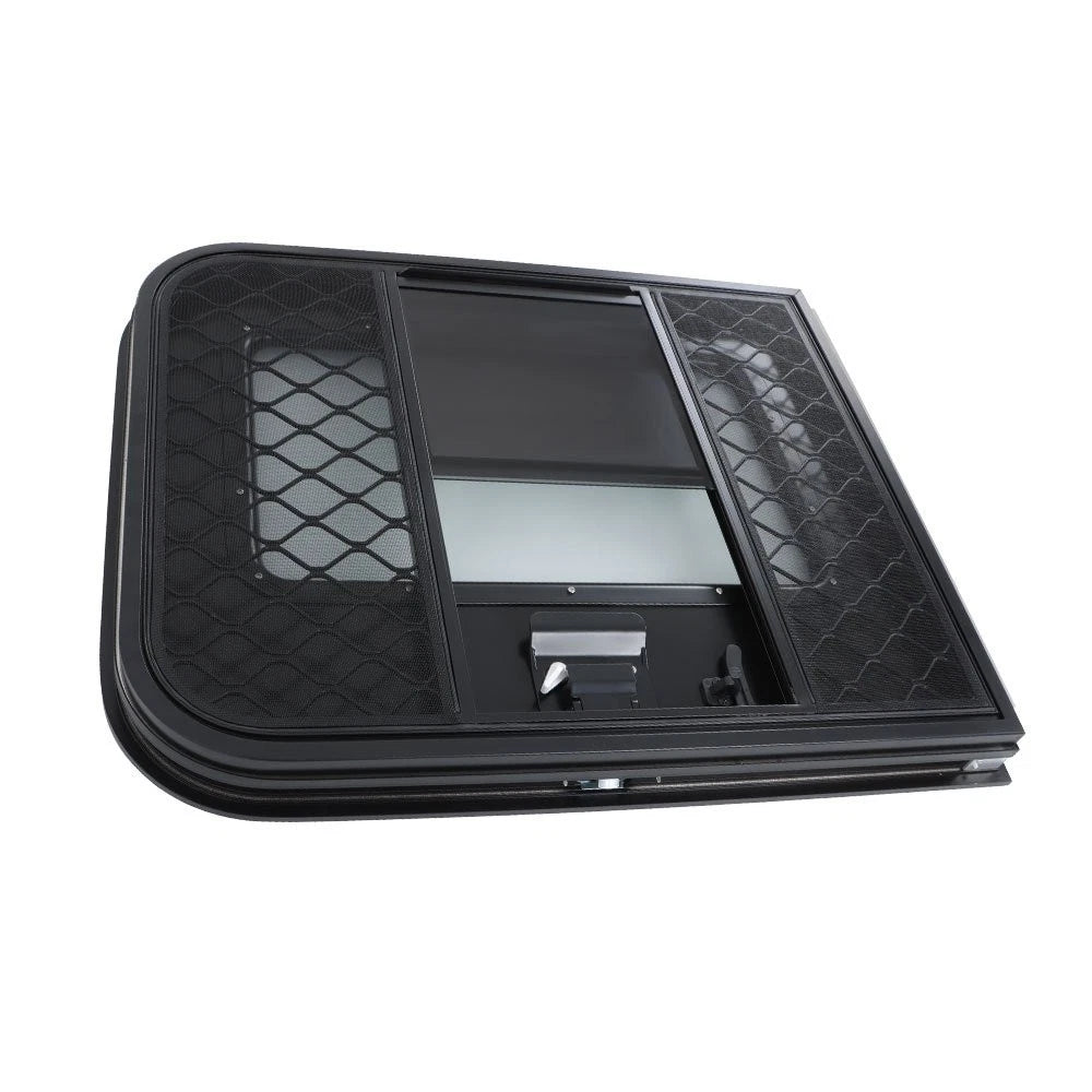 26" x 32" Black Driver Side RV Entry Door for Teardrop Trailer BCK55902K
