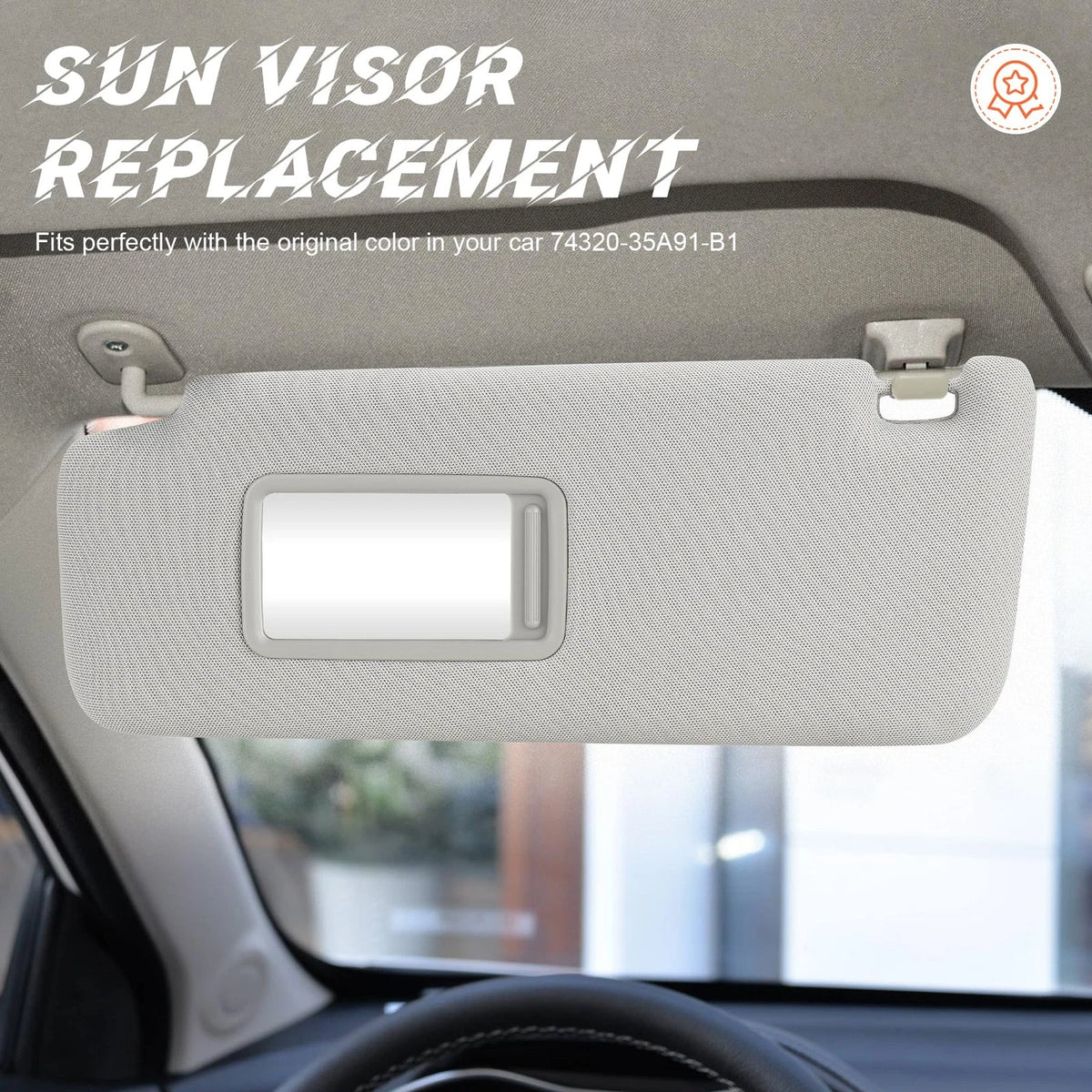 Driver Left Side Sun Visor Replacement for Compatible Vehicles