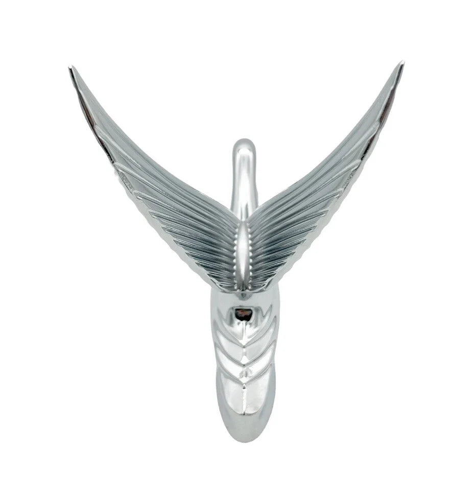 Chrome Classic Hood Ornament with Red LED Light for Universal Fit (Any Year)