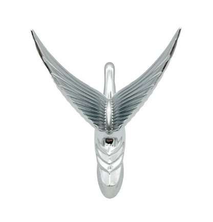 Chrome Classic Hood Ornament with Red LED Light for Universal Fit (Any Year)