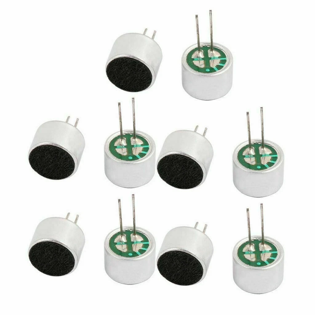 10X Electret Condenser Microphone Cylindrical High Sensitivity 9x7mm