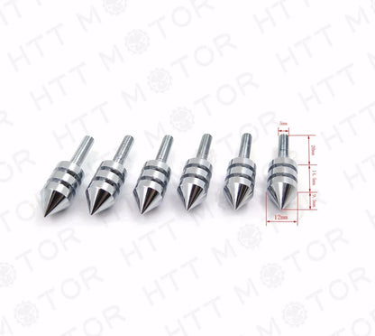 Chrome Spiked Bolt Kit with Well Nuts & Washers for Motorcycle
