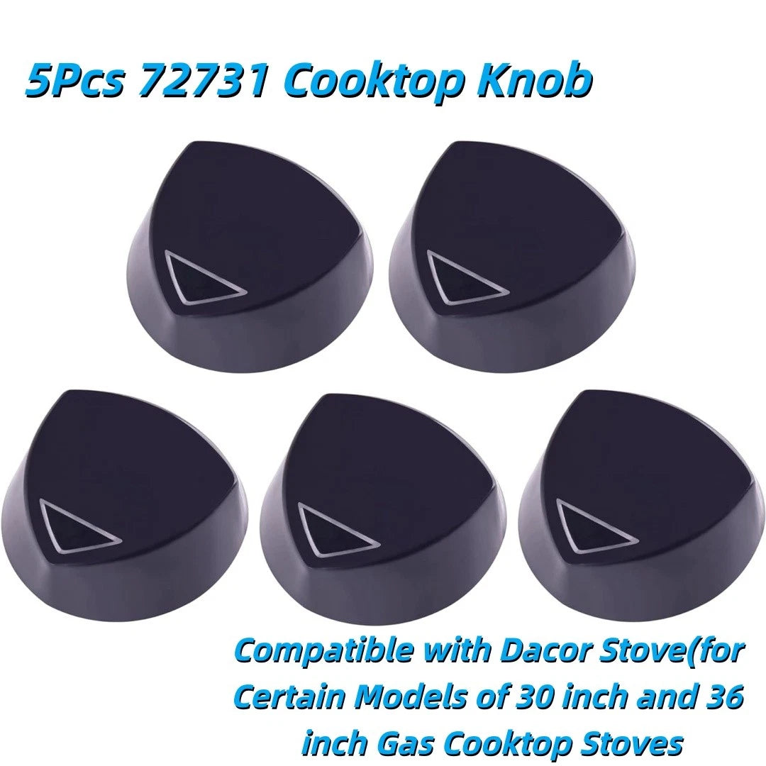 5X Burner Control Knob for DACOR Model Stove Replacement Black PLA