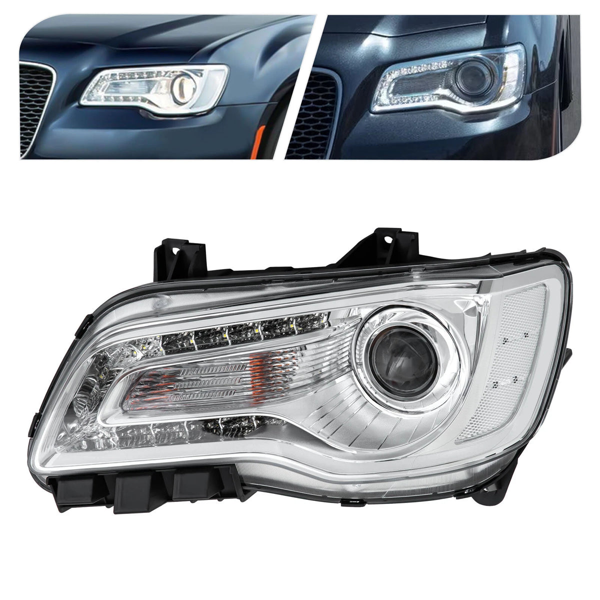 Halogen Headlight Left Driver Side for Chrysler 300 (2015–2017) 68214383AD, CH2502269