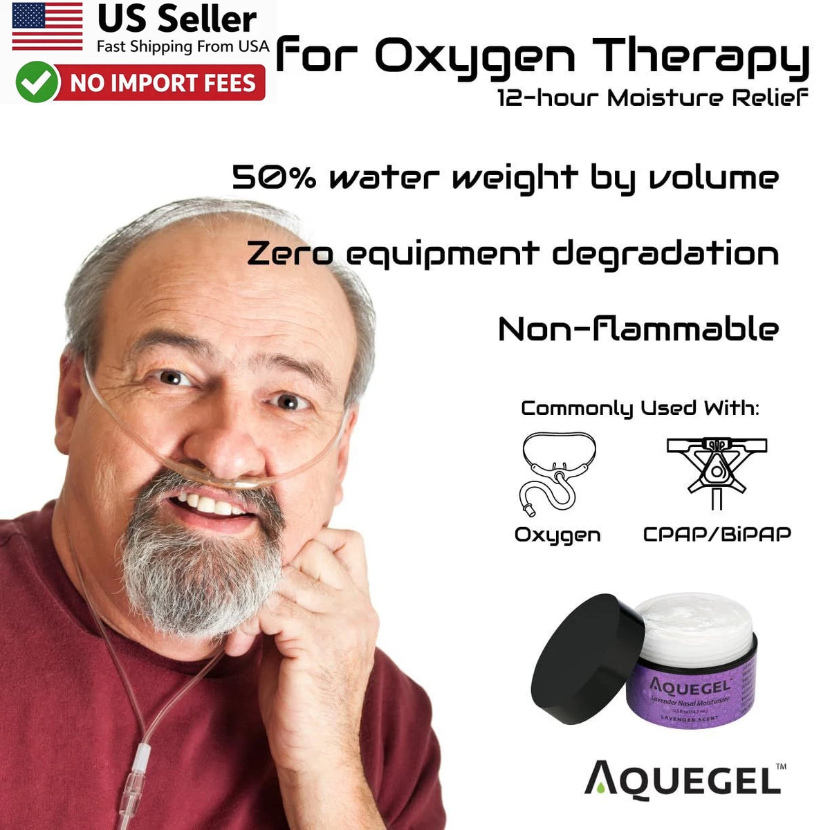 Aquegel Nasal Moisturizer Lavender Sleep Easy 12-Hour Relief