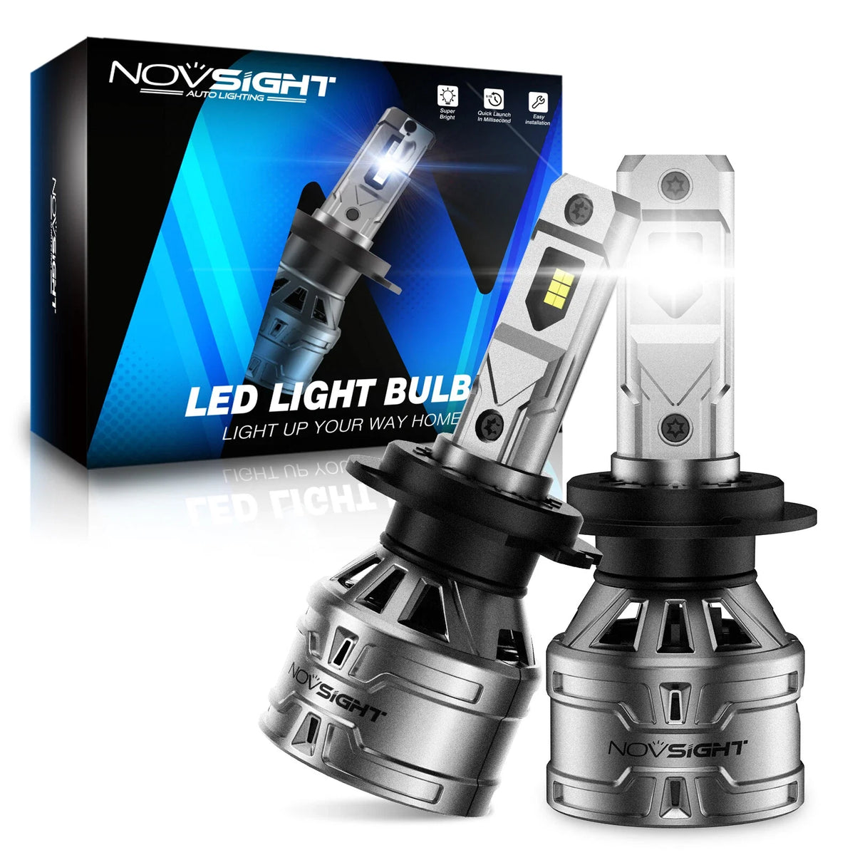 Set of 6 H7 LED Headlights Combo High Low Beam Fog Light Bulbs 9600LM for