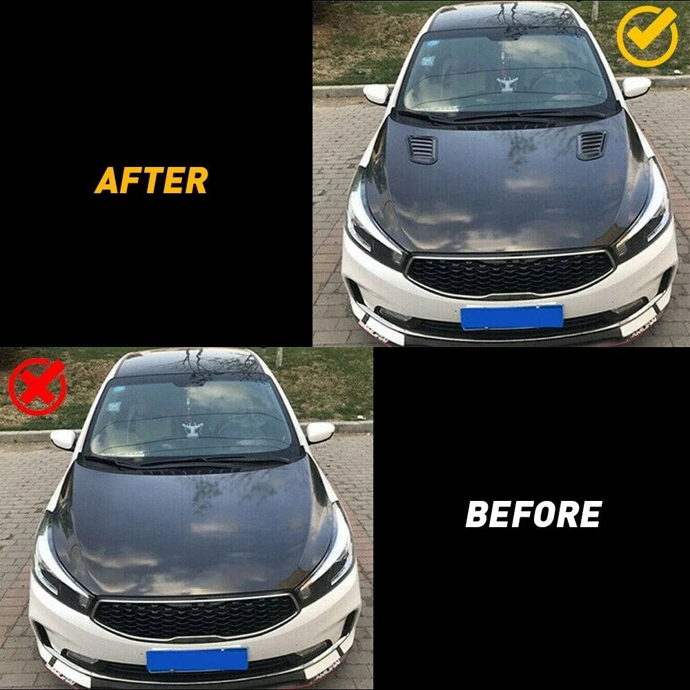 4X Air Hood Intake Flow Scoop Vent for Universal Black Car (All Years)