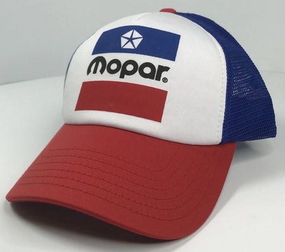 Padded Mesh Cap with Mopar Emblem for Red White Blue Dodge Charger (2015–2023)