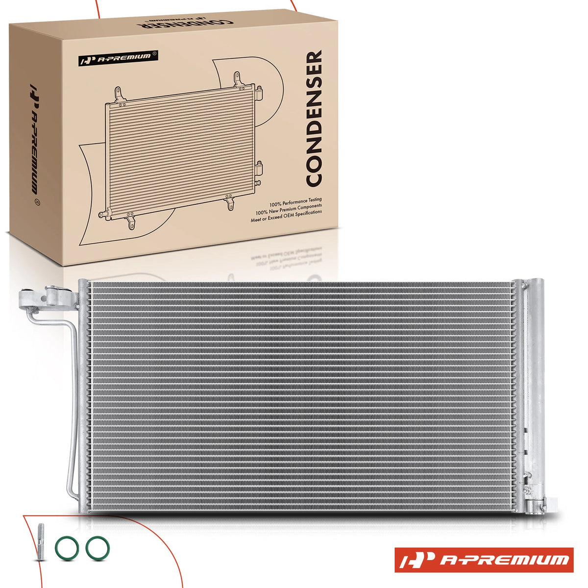 A/C Condenser w/ Receiver Drier for Ford Focus (2012–2014) AV6Z19712A, CV6Z19712A, CV6Z19712J