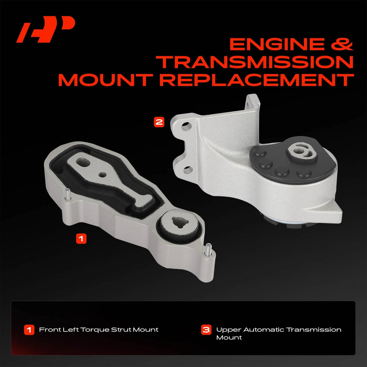 2X Transmission & Torque Strut Mount for Ford Taurus (2013–2017) Flex (2013–2018) - 8G1Z6038C, DG1Z6038D, DG1Z6068A, A5429, A5799