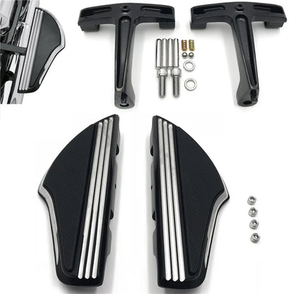 Shark Fin Leaf Defiance Passenger Footboard Kit for Harley Touring (1993–2008)
