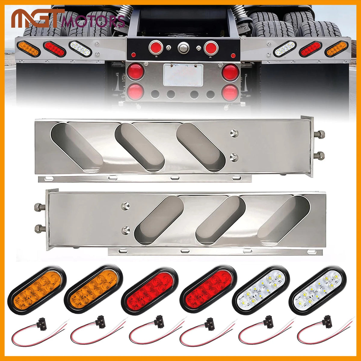30" Chrome Mud Flap Hanger Bar for (BS-902-052#DW22-005)