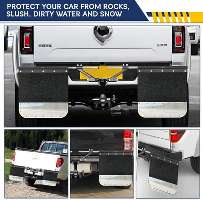 Heavy-Duty Adjustable Mud Flap System for 2" & 2.5" & 3.0" Receiver Hitch (902027+902084)