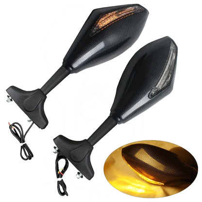 LED Turn Signals Integrated Mirrors for Honda CBR 600 F1/F2/F3/F4/F4i (1987–2006)