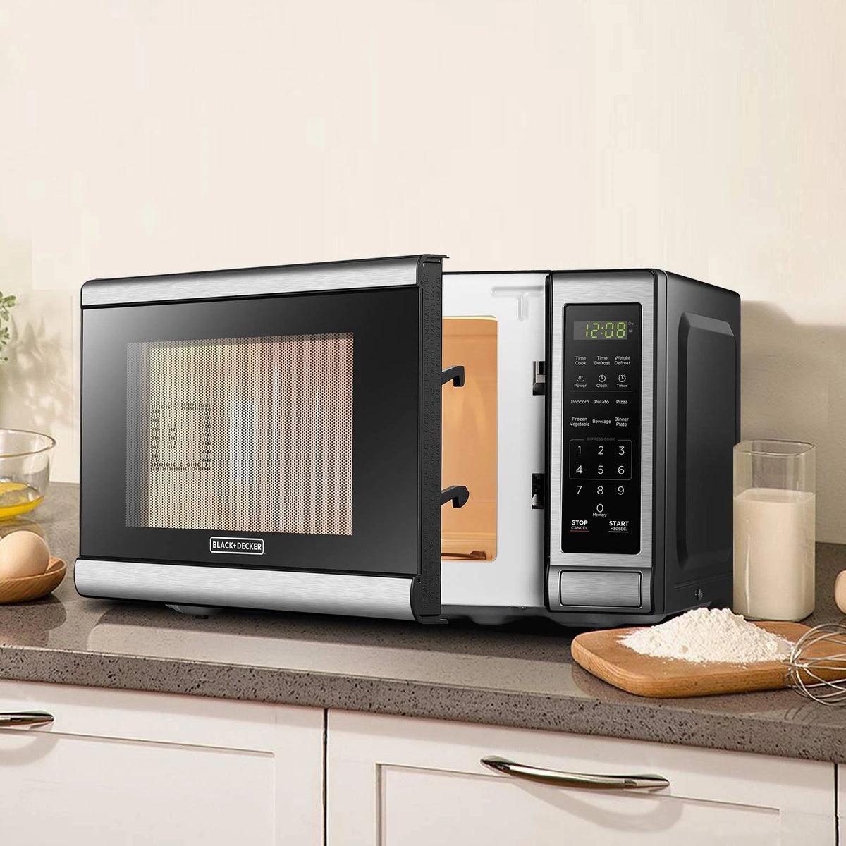 0.7 Cu Ft Stainless Steel Microwave for Black Decker (700W)