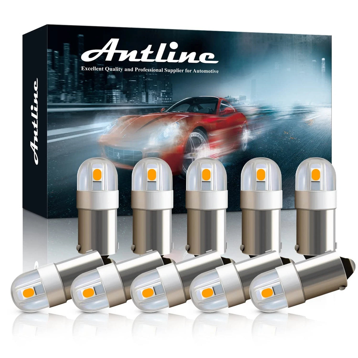 LED Bulb Amber Yellow BA9S BA9 1895 1891 53 57 47830 64111 3893 for