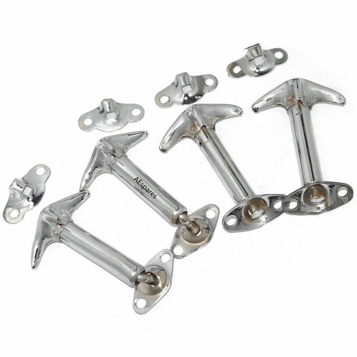 Set of 4 Chrome Bonnet Hood Clip Latches for Jeep Wrangler