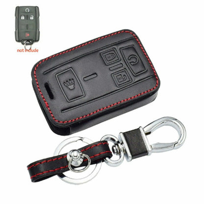 Leather Key Fob Cover Case for GMC Sierra, Chevrolet Silverado (223)