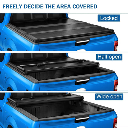 3-Fold Hard Tonneau Cover for Ford F-150 (2015–2024) Long Bed