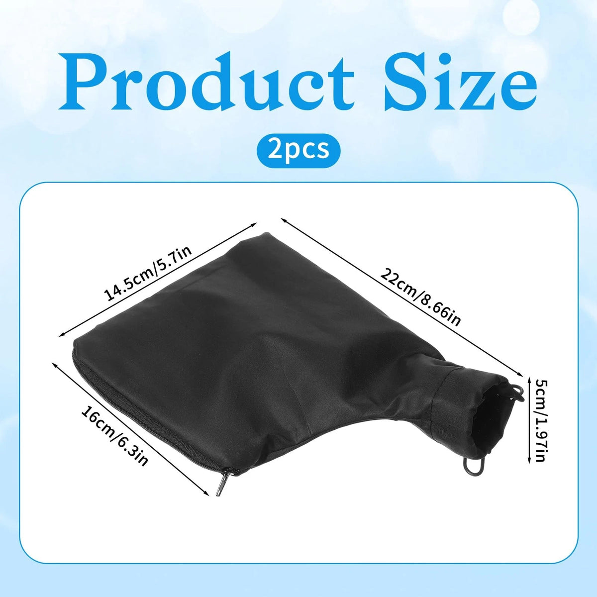 2X Table Saw Miter Dust Bags with Zipper