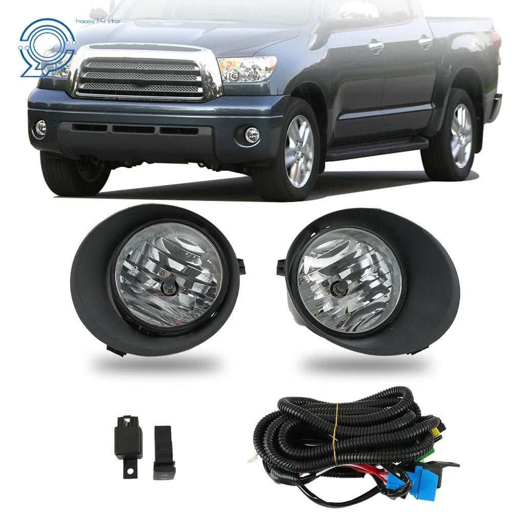 Set of 2 Fog Lights for Toyota Tundra (2007–2013) w/Cover Switch Kits
