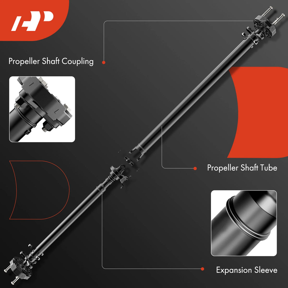 Rear Driveshaft Prop Shaft Assembly for Hyundai Santa Fe (2013–2015) 49300B8100, 976-481
