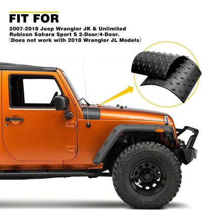 Set of 2 Side Plate Cowl Covers for Jeep Wrangler JK (2007–2018)