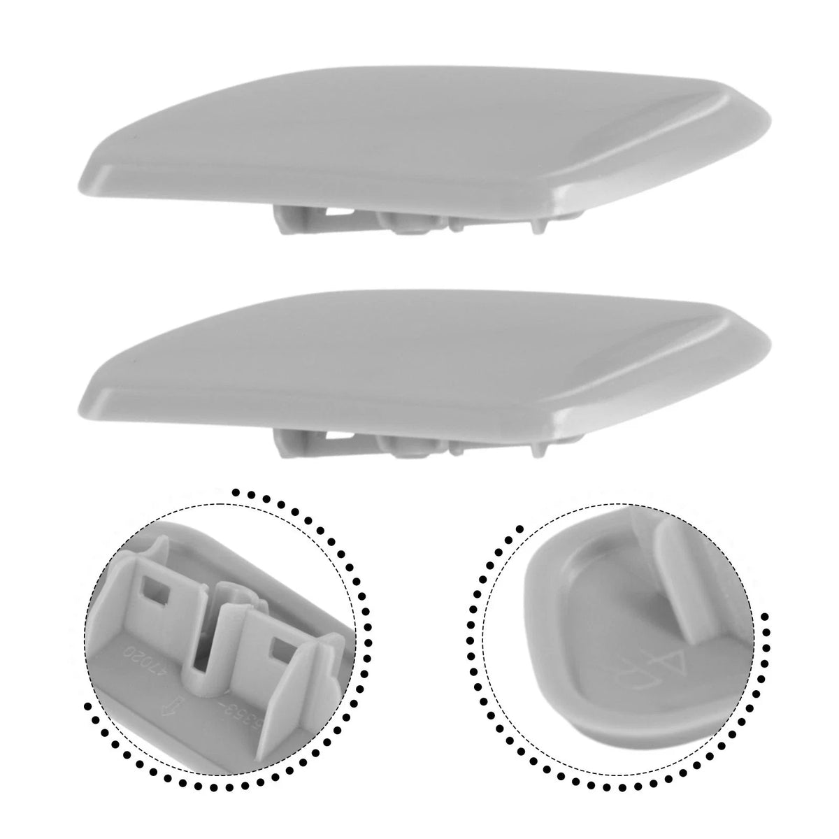 Headlamp Washer Cover Cap Set for Prius XW30 (2011–2015) 85354-47020 85353-47020