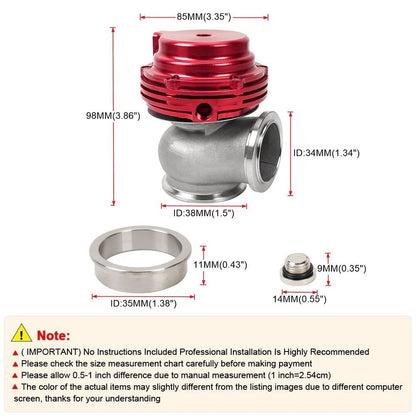 Turbo Wastegate Flange Water-Cooled Kit for MVS 1.5IN BOV098