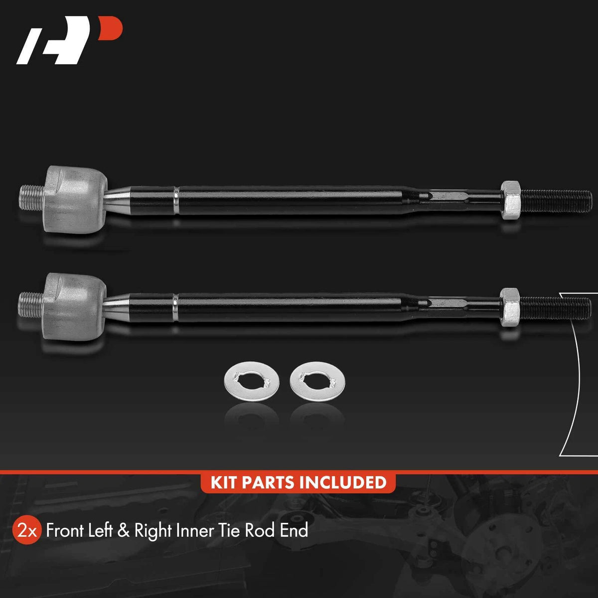 2X Front Inner Tie Rod End Kit for Honda Odyssey (2011–2017) TI59250PR, TA3110, 53010TK8A01, EV800909