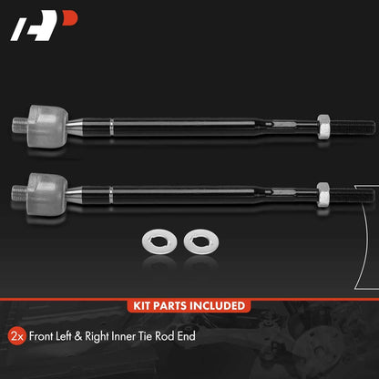 2X Front Inner Tie Rod End Kit for Honda Odyssey (2011–2017) TI59250PR, TA3110, 53010TK8A01, EV800909