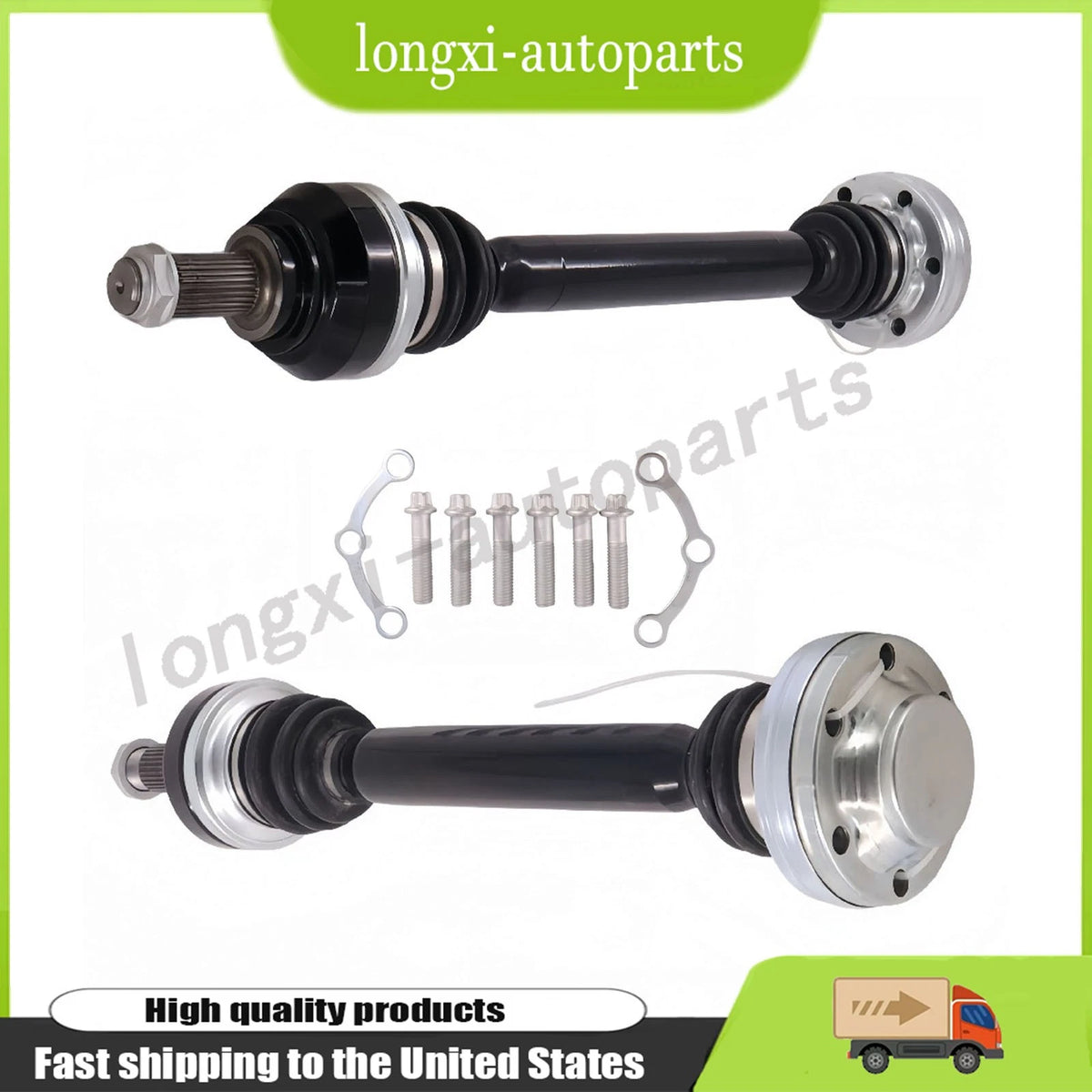 Set of 2 Rear Left & Right Axle Half Shaft CV for BMW M3 E90 E92 E93 (2008–2013) - 2283455, 33212283455, 8321898