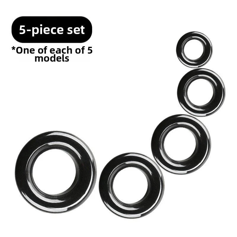 Fishing Rod Guide Rings Set of 5 Black OD 6mm 8mm 10mm 12mm