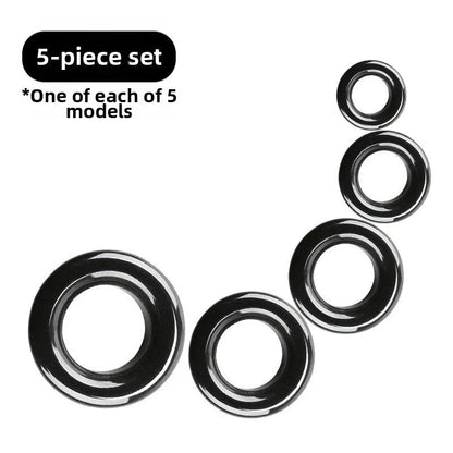 Fishing Rod Guide Rings Set of 5 Black OD 6mm 8mm 10mm 12mm